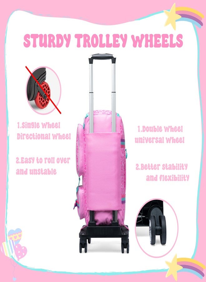 Oruiji Girls Duffel Bag With Wheels - Travel Overnight Bag for Kids With Toiletry Bag, Rolling Dance Duffle With Shoe Compartment - Image 4